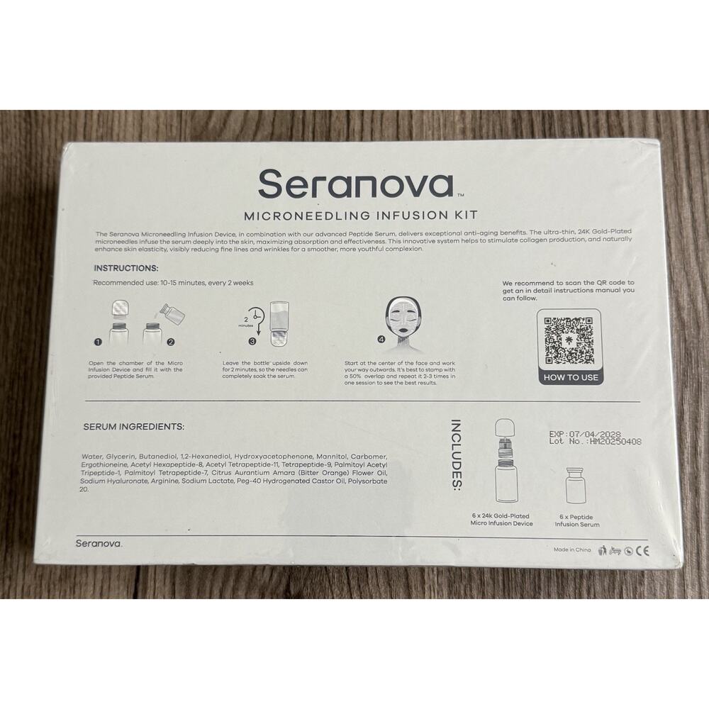 Seranova Microneedling Infusion Kit Anti Aging 3 Month Supply Exp 07/2028 Sealed - Picture 3 of 7